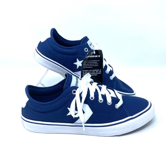 đź’–MEGA SALEđź’–CONVERSE STAR PERLA Shoes Women 665317C Navy Canvas Skate Sneakers - Picture 6 of 8